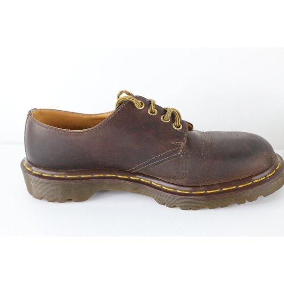 Vtg 90s Dr Martens Mens UK 6 US 7 Distressed Chunky Leather Shoes Oxfords Brown main image 9